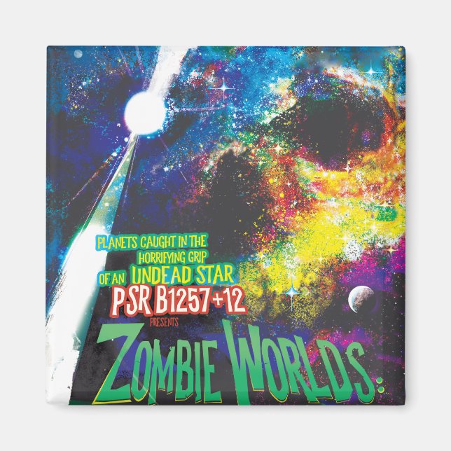 Zombie Worlds Halloween Galax av skräck Magnet (Framsidan)