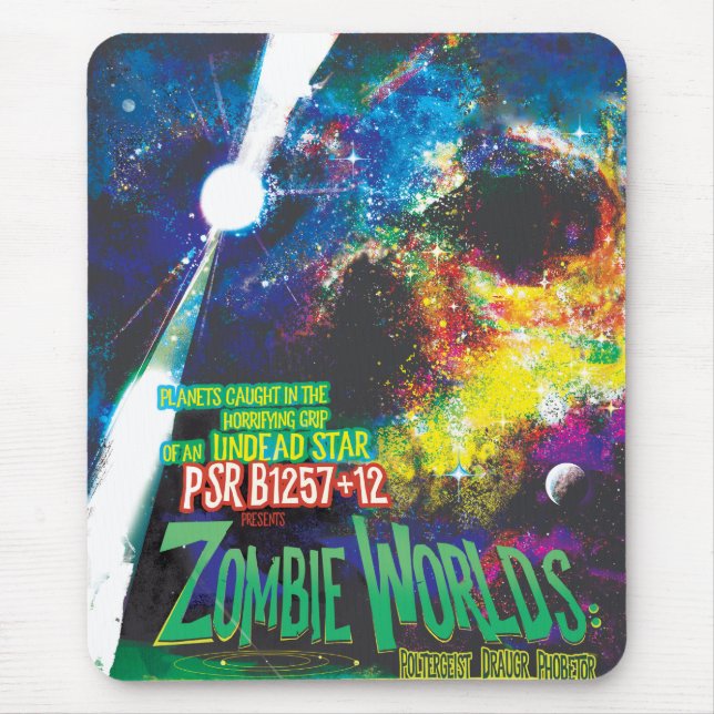 Zombie Worlds Halloween Galax av skräck Musmatta (Framsidan)