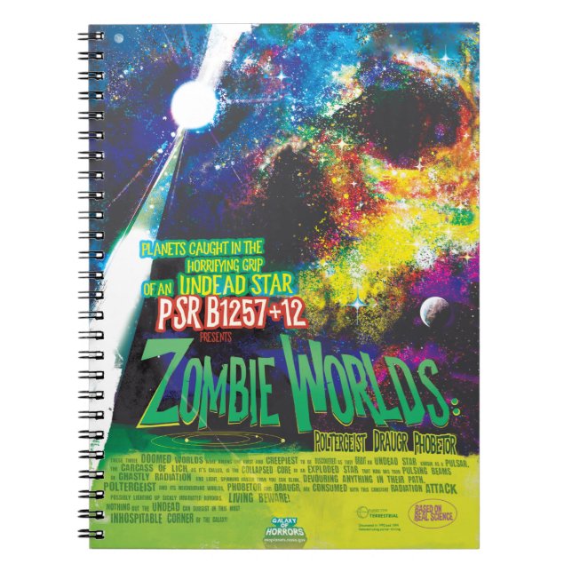 Zombie Worlds Halloween Galaxy of Horrors Anteckningsbok (Framsidan)