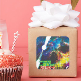 Zombie Worlds Halloween Galaxy of Horrors Fyrkantigt Klistermärke