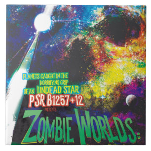 Zombie Worlds Halloween Galaxy of Horrors Kakelplatta