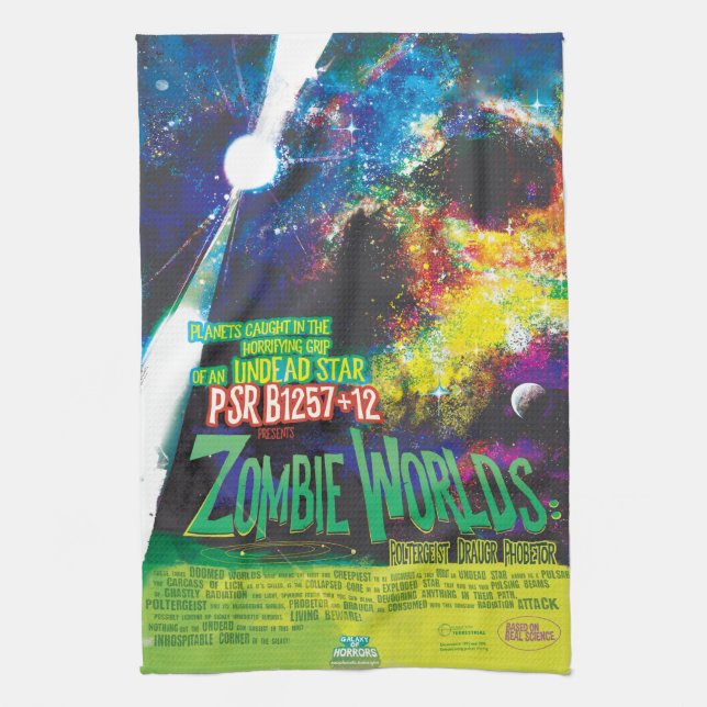 Zombie Worlds Halloween Galaxy of Horrors Kökshandduk (Vertikal)