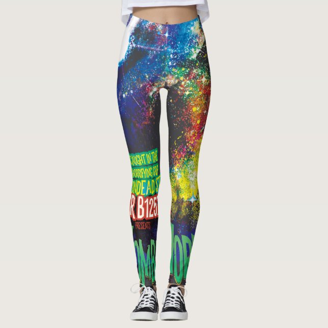 Zombie Worlds Halloween Galaxy of Horrors Leggings (Framsida)
