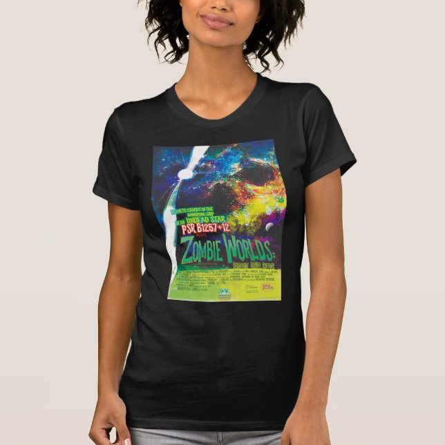 Zombie Worlds Halloween Galaxy of Horrors T Shirt (Framsida)