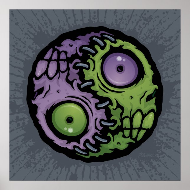 Zombie Yin-Yang Poster (Framsidan)