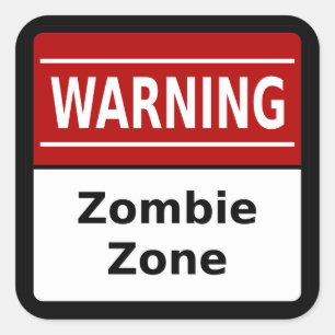 Zombie Zon Sticker Fyrkantigt Klistermärke