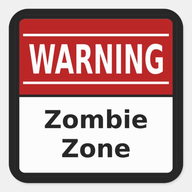 Zombie Zon Sticker Fyrkantigt Klistermärke (Framsida)