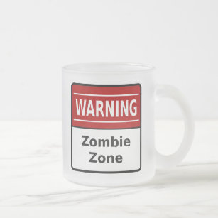 Zombie Zon Warning Sign Mugg