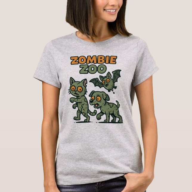 ZOMBIE ZOO-Odöda T Shirt (Framsida)