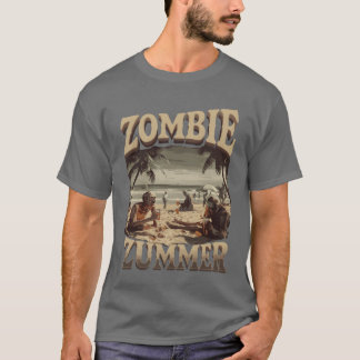 Zombie Zummer Beach Vibes med Odöda Friends fami T Shirt