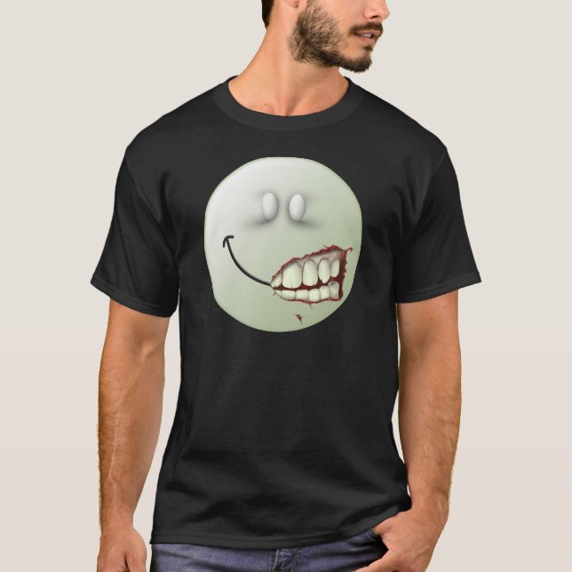 Zombieansikte T Shirt (Framsida)