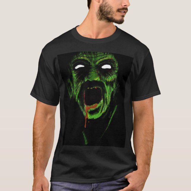 Zombieansikte T Shirt (Framsida)