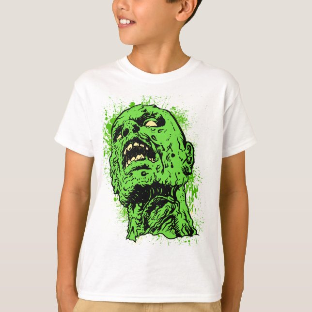 Zombieansikte T Shirt (Framsida)