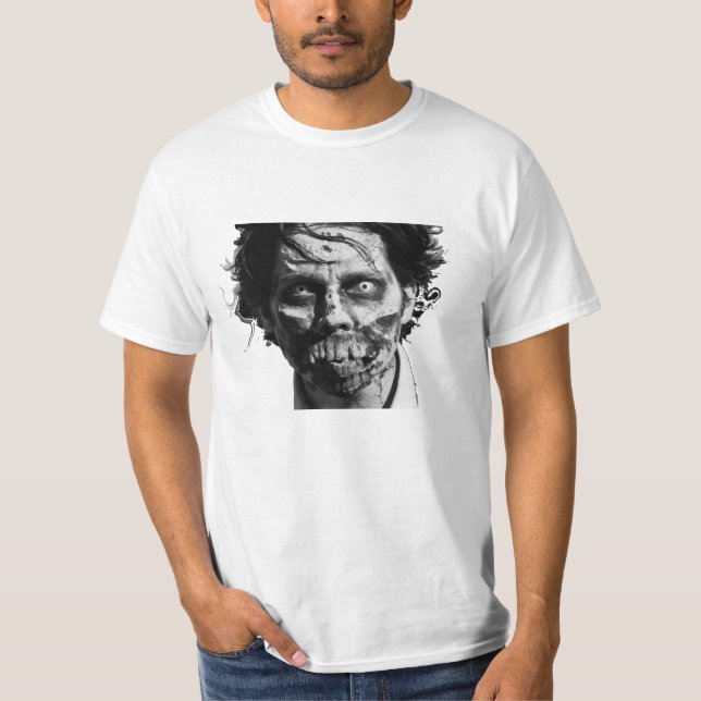 Zombieansiktemanar skjorta för utslagsplats tee (Framsida)