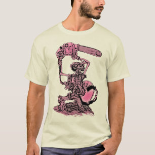 Zombieapa med en Chainsawt-skjorta T-shirt