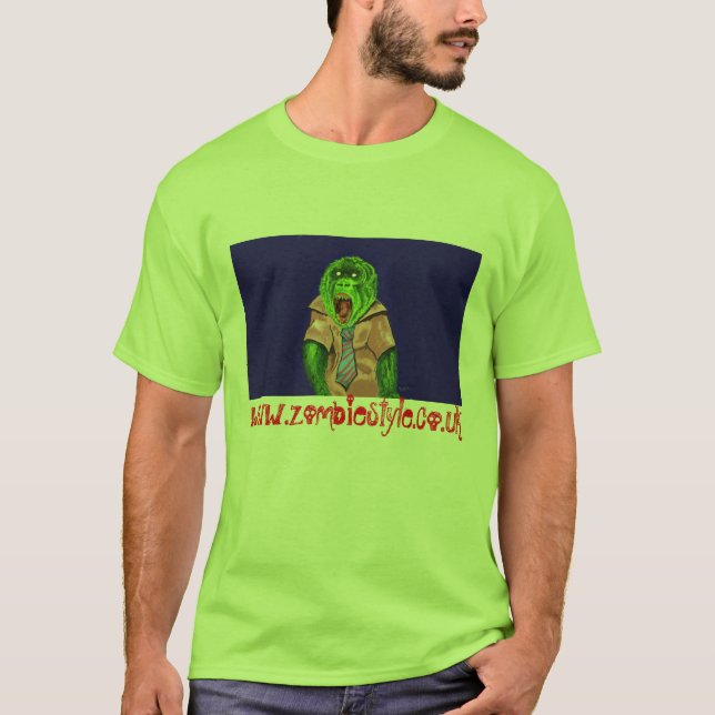 zombieapa, www.zombiestyle.co.uk tee (Framsida)
