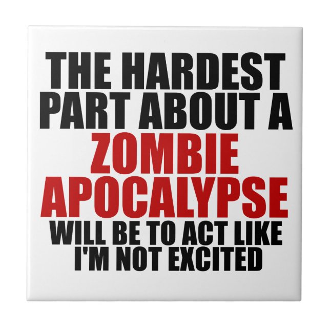 Zombieapokalyps Kakelplatta (Framsidan)