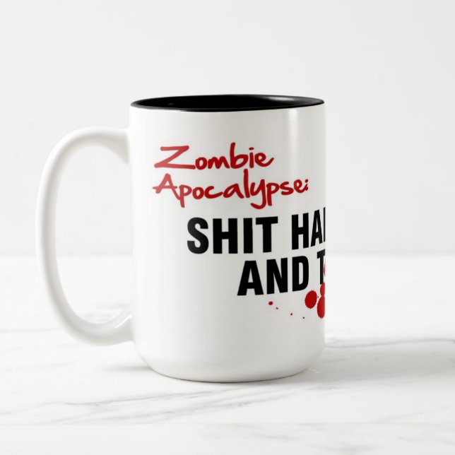 ZOMBIEAPOKALYPS Två-Tonad MUGG (Vänster)