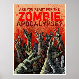 Zombieapokalypsaffisch Poster