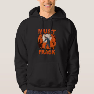 Zombiearbetare på oljefält måste fracka halloween- hoodie