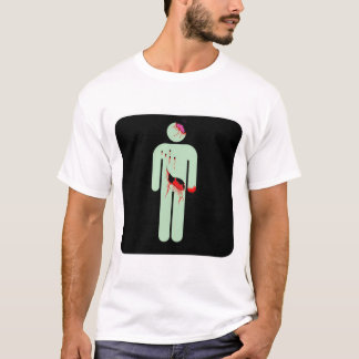 Zombiebadrummen undertecknar svart man tshirt tee shirt
