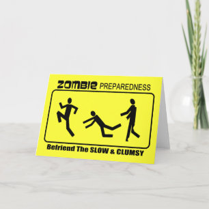Zombieberedskapen Befriend långsamt ALL FÄRGdesign Kort