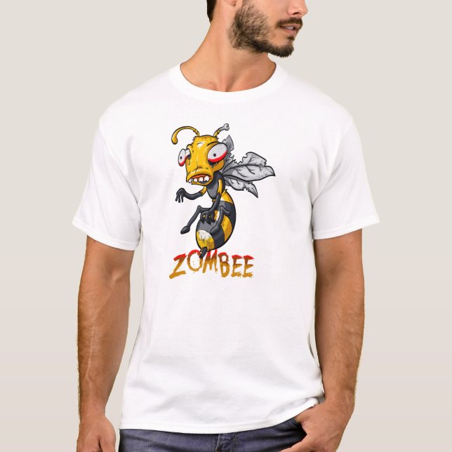 Zombiebitecknad Tee Shirt (Framsida)