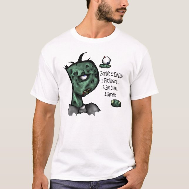 Zombiebråk listar skjortan t shirt (Framsida)
