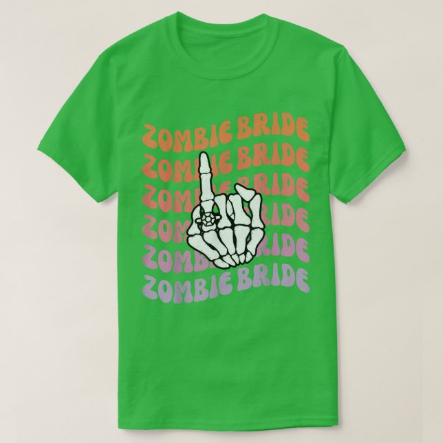 Zombiebrud Til Döden Skiljer Oss Åt Henparty Avske T Shirt (Design framsida)