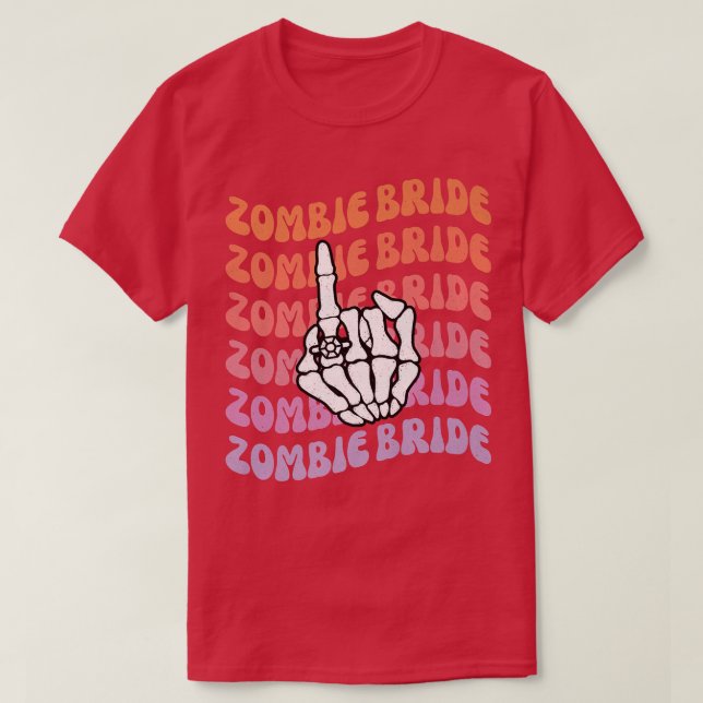 Zombiebrud Til Döden Skiljer Oss Åt Sällskapsdamer T Shirt (Design framsida)