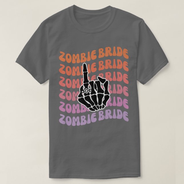 Zombiebrud Till Döden Skiljer Oss Bachelorettefest T Shirt (Design framsida)
