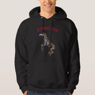 Zombiecorn Zombie Enhörning Halloween Kostym Regnb Hoodie