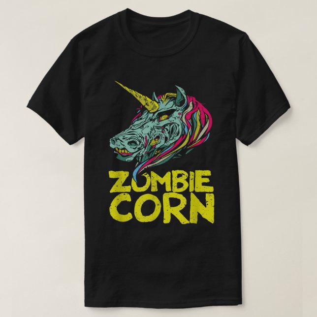 Zombiecorn Zombie Unicorn Älskare Halloween Animal T Shirt (Design framsida)