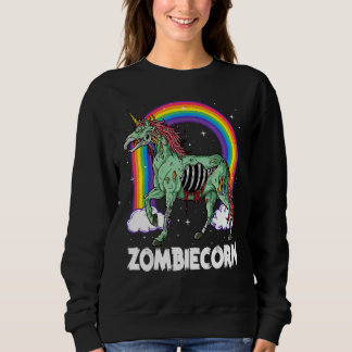 Zombiecorn Zombie Unicorn Halloween Women Girls Ra T Shirt