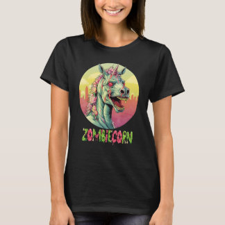 Zombiecorn Zombie Unicorn I Kärlek Brainbows Punk  T Shirt