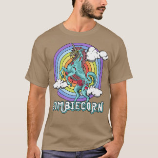 Zombiecorn Zombie Unicorn Rainbow Scary Funny Hall T Shirt