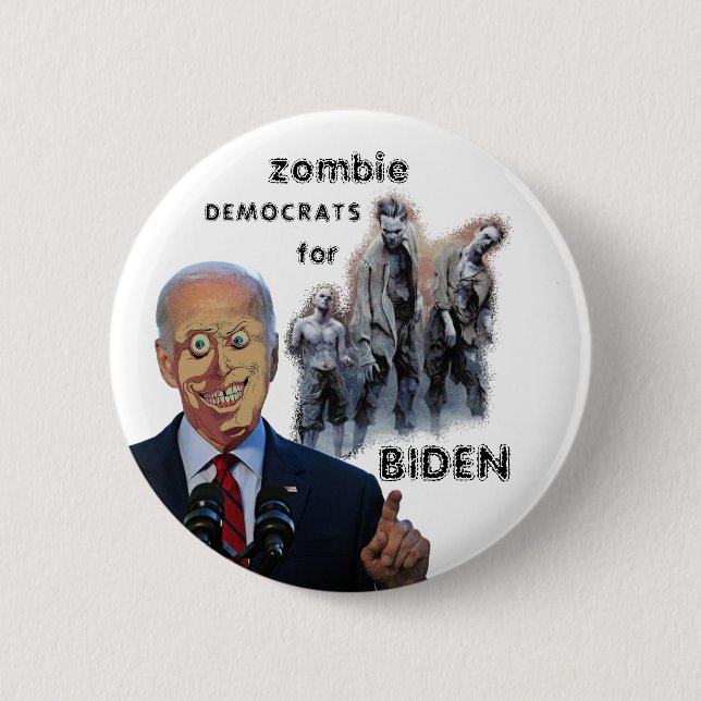 zombiedemokrater för Biden Knapp (Framsida)