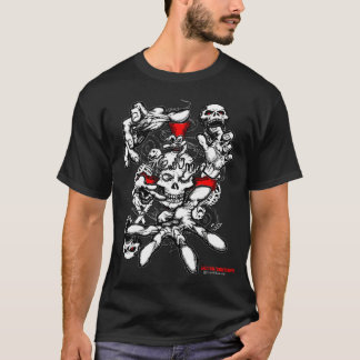 Zombiedöskallar- & händerskjorta tee shirt