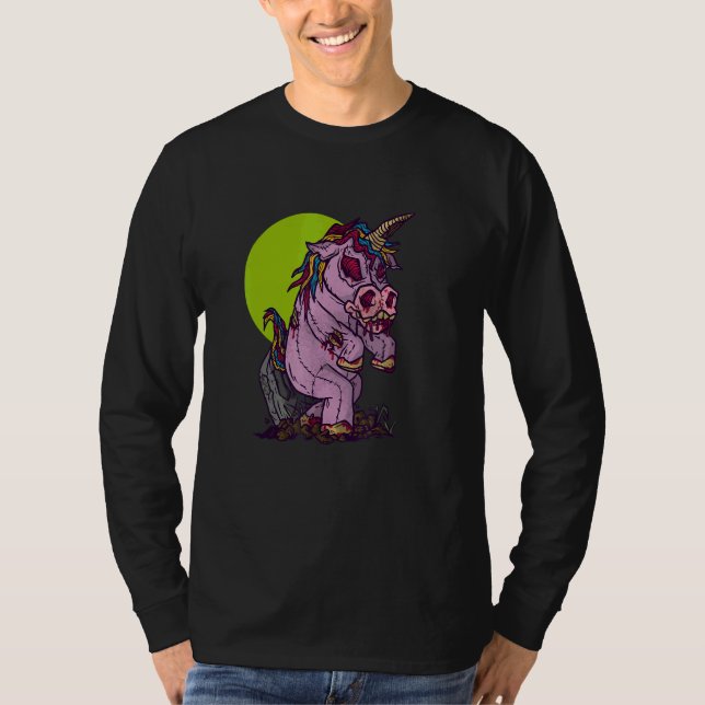 Zombieenhörning T Shirt (Framsida)