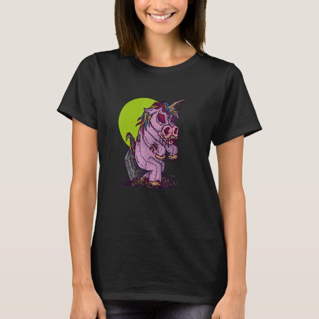 Zombieenhörning T Shirt (Framsida)