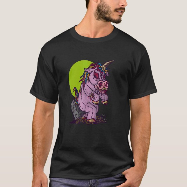 Zombieenhörning T Shirt (Framsida)