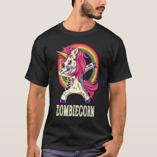 Zombieenhörning Zombie Enhörning Dabbing Dans Hall T Shirt