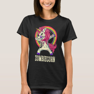 Zombieenhörning Zombie Enhörning Dabbing Dans Hall T Shirt