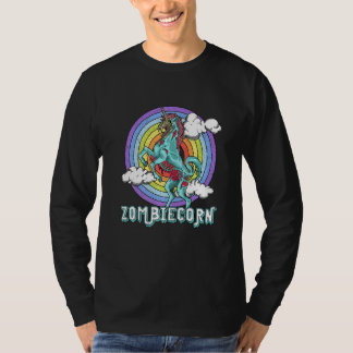 Zombieenhörning Zombie Enhörning Regnbåge Skräckli T Shirt