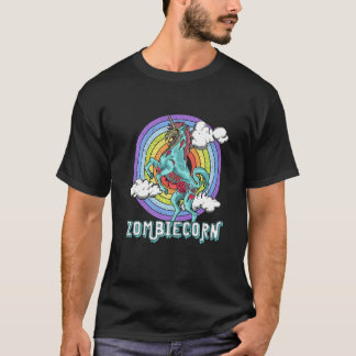Zombieenhörning Zombie Enhörning Regnbåge Skräckli T Shirt