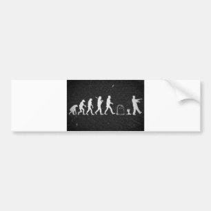 zombieevolution från apa till människan till bildekal