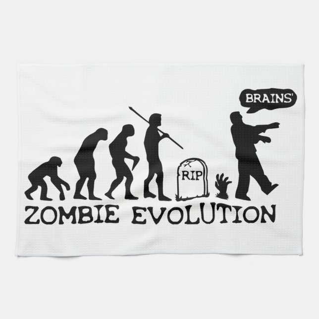 Zombieevolution Kökshandduk (Horisontell)