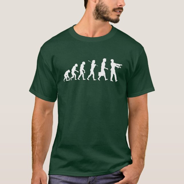 Zombieevolution Tee Shirt (Framsida)