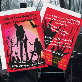 Zombiefest Apocalypse dystopisk händelse Inbjudningar