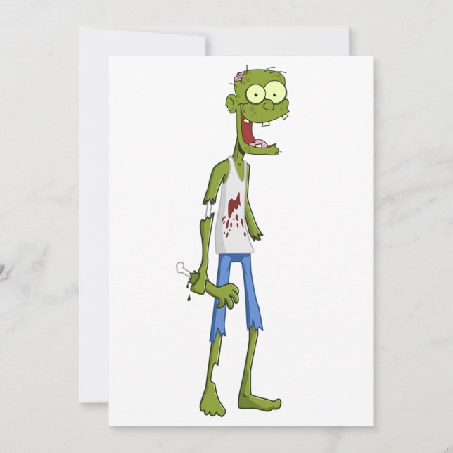 Zombiefest-inbjudan – Halloween-kort Julkort (Framsida)